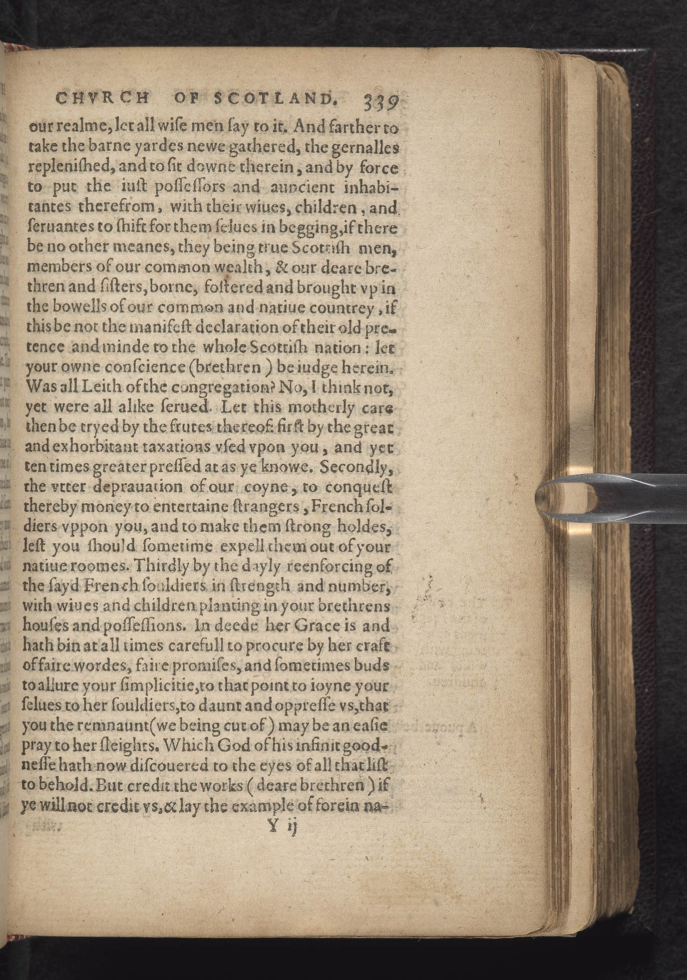 Page of a printed book which says 'Church of Scotland' at the top.
