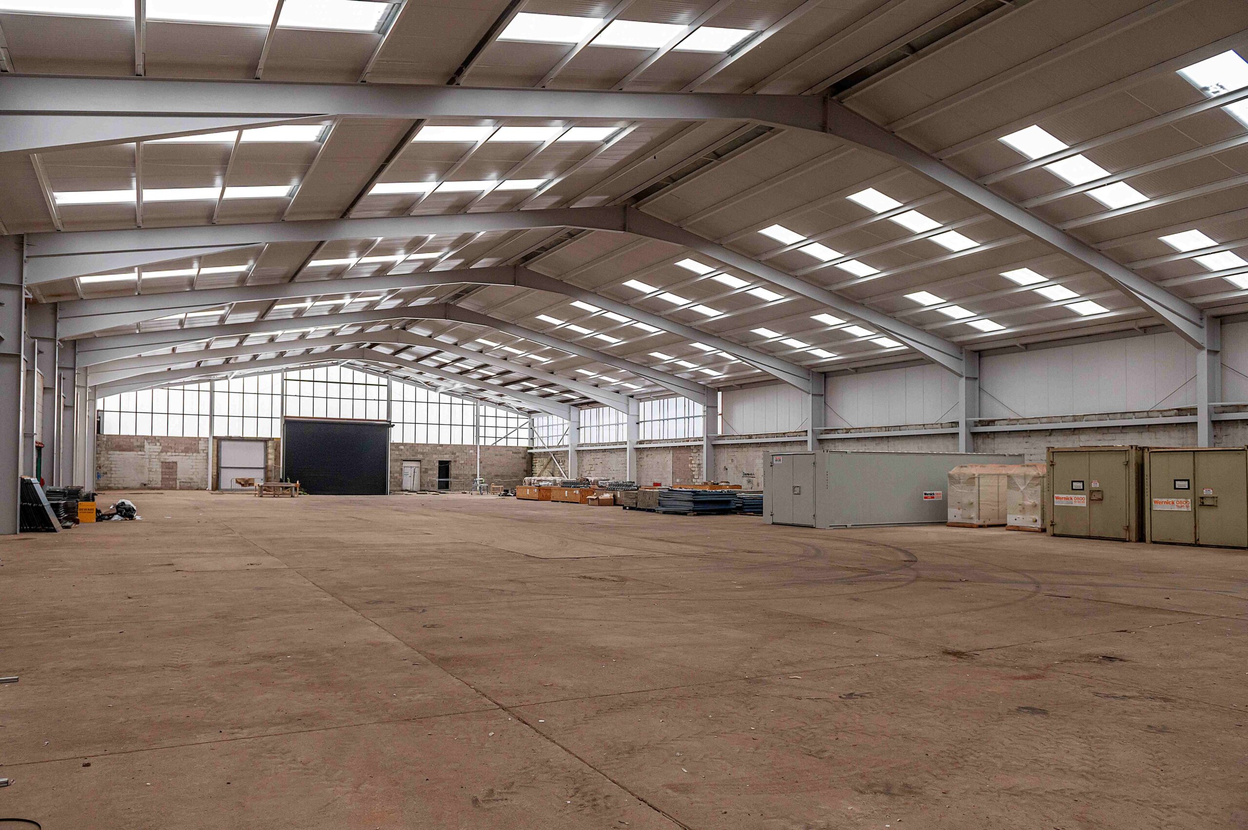 Inside of a warehouse/factory space.