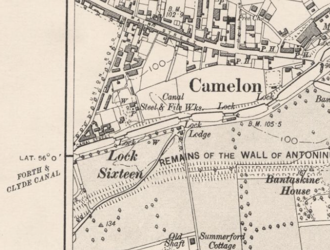 Old map showing Camelon.